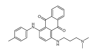 1-[3-(dimethylamino)propylamino]-4-(4-methylanilino)anthracene-9,10-dione结构式