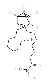 Bicyclo[2.2.1]hept-5-ene-2-octanamide,1,4,5,6,7,7-hexachloro-N,N-dimethyl-3-octyl- (9CI)结构式
