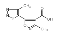 3-甲基-5-(4-甲基-1,2,3-噻二唑)异噁唑-4-羧酸结构式