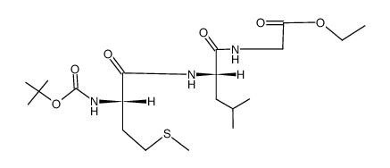 Tert-butyloxycarbonylmethionyl-leucyl-glycine ethyl ester Structure