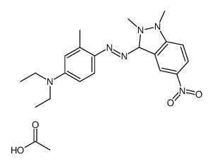 3-[[4-(diethylamino)-o-tolyl]azo]-1,2-dimethyl-5-nitro-1H-indazolium acetate structure