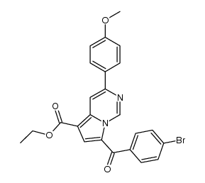 ethyl 7-(4-bromobenzoyl)-3-(4-methoxyphenyl)pyrrolo[1,2-c]pyrimidine-5-carboxylate结构式