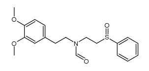 N-[2-(3,4-dimethoxyphenyl)ethyl]-N-(2-phenylsulfinylethyl)formamide结构式