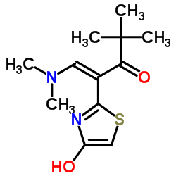 (1Z)-1-(Dimethylamino)-2-(4-hydroxy-1,3-thiazol-2-yl)-4,4-dimethyl-1-penten-3-one Structure