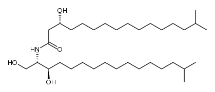 (R)-N-((2S,3R)-1,3-dihydroxy-15-methylhexadecan-2-yl)-3-hydroxy-15-methylhexadecanamide Structure