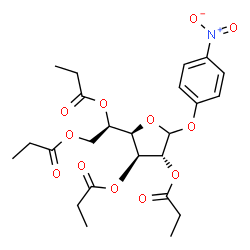 D-Glucofuranoside, 4-nitrophenyl, 2,3,5,6-tetrapropanoate Structure