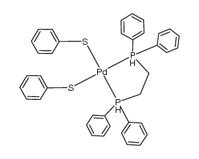 {1,2-bis(diphenylphosphino)ethane}di(phenylthio)palladium(II) Structure