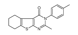 5,6,7,8-Tetrahydro-2-methyl-3-(4-methylphenyl)[1]benzothieno[2,3-d]pyrimidin-4(3H)-one structure