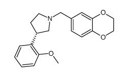 (S)-1-((2,3-dihydrobenzo[b][1,4]dioxin-6-yl)methyl)-3-(2-methoxyphenyl)pyrrolidine结构式