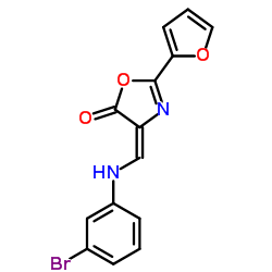 (4E)-4-{[(3-Bromophenyl)amino]methylene}-2-(2-furyl)-1,3-oxazol-5(4H)-one结构式