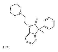 3-methyl-3-phenyl-1-(2-piperidin-1-ium-1-ylethyl)indol-2-one,chloride结构式
