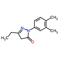 2-(3,4-Dimethylphenyl)-5-ethyl-2,4-dihydro-3H-pyrazol-3-one结构式