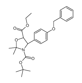 (4S,5R)-2,2-Dimethyl-4-[4-(phenylmethoxy)phenyl]-N-Dimethylethoxycarbonyl-3,5-oxazolidinecarboxylic Acid Ethyl Ester图片