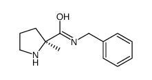 (2S)-N-benzyl-2-methylpyrrolidine-2-carboxamide结构式