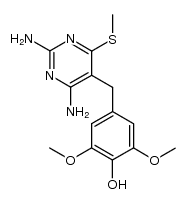 4-((2,4-diamino-6-(methylthio)pyrimidin-5-yl)methyl)-2,6-dimethoxyphenol结构式