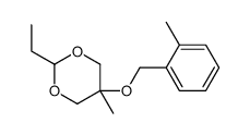 2-ethyl-5-methyl-5-[(2-methylphenyl)methoxy]-1,3-dioxane结构式