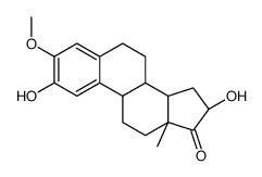 (8R,9S,13S,14S,16R)-2,16-dihydroxy-3-methoxy-13-methyl-7,8,9,11,12,14,15,16-octahydro-6H-cyclopenta[a]phenanthren-17-one结构式