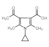 4-acetyl-1-cyclopropyl-2,5-dimethylpyrrole-3-carboxylic acid Structure