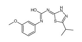 1-(5-Isopropyl-1,3,4-thiadiazol-2-yl)-3-(3-methoxyphenyl)ure Structure