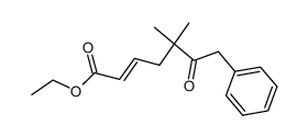 ethyl-(E)-5,5-dimethyl-6-oxo-7-phenyl-hept-2-enoate Structure