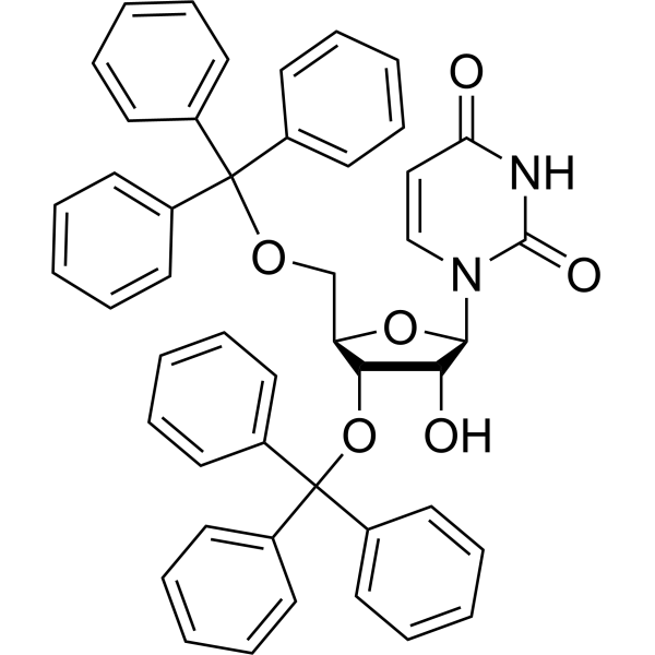 3′,5′-Bis-O-(triphenylmethyl)uridine structure