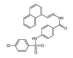 4-[(4-chlorophenyl)sulfonylamino]-N-(naphthalen-1-ylmethylideneamino)benzamide结构式