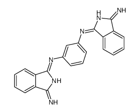 3-[3-[(3-aminoisoindol-1-ylidene)amino]phenyl]iminoisoindol-1-amine结构式