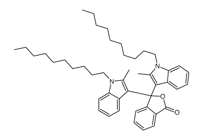 3,3-bis(1-decyl-2-methylindol-3-yl)-2-benzofuran-1-one结构式