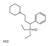 1-(3-diethylphosphoryl-3-phenylpropyl)piperidine,hydrochloride Structure