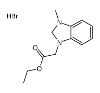 ethyl 2-(3-methyl-1,2-dihydrobenzimidazol-1-ium-1-yl)acetate,bromide Structure