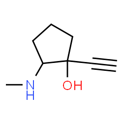 Cyclopentanol, 1-ethynyl-2-(methylamino)- (9CI)结构式
