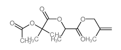 1-(2-methylprop-2-enoxycarbonyl)ethyl 2-acetyloxy-2-methyl-propanoate结构式