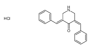 3,5-dibenzylidenepiperidin-4-one,hydrochloride结构式