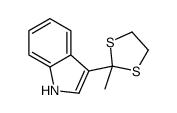 3-(2-methyl-1,3-dithiolan-2-yl)-1H-indole结构式