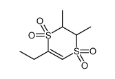 5-ethyl-2,3-dimethyl-2,3-dihydro-1,4-dithiine 1,1,4,4-tetraoxide结构式