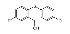 [2-(4-chlorophenyl)sulfanyl-5-fluorophenyl]methanol结构式