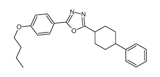2-(4-butoxyphenyl)-5-(4-phenylcyclohexyl)-1,3,4-oxadiazole结构式