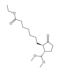 ethyl 7-<(1R*,2S*)-2-(dimethoxymethyl)-5-oxocyclopentyl>heptanoate结构式