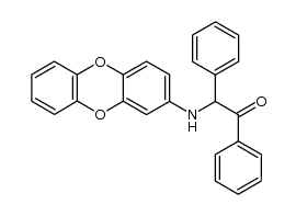 2-dibenzo[1,4]dioxin-2-ylamino-1,2-diphenyl-ethanone Structure