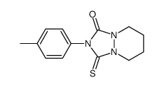 2-(4-methylphenyl)-3-sulfanylidene-5,6,7,8-tetrahydro-[1,2,4]triazolo[1,2-a]pyridazin-1-one结构式