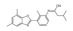 Butanamide, N-[3-(5,7-dimethyl-2-benzoxazolyl)-2-methylphenyl]-3-methyl- (9CI)结构式