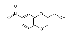 (7-nitro-2,3-dihydrobenzo[b][1,4]dioxin-2-yl)methanol结构式