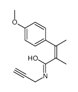 3-(4-methoxyphenyl)-2-methyl-N-prop-2-ynylbut-2-enamide结构式