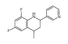 6,8-Difluoro-4-methyl-2-pyridin-3-yl-1,2,3,4-tetrahydro-quinoline结构式