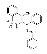 1,1-dioxo-3-[phenyl-(N'-phenyl-hydrazino)-methylene]-2,3-dihydro-1H-1λ6-benzo[e][1,2]thiazin-4-one Structure