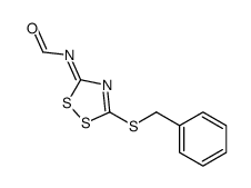 N-(5-benzylsulfanyl-1,2,4-dithiazol-3-ylidene)formamide Structure