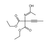 diethyl 2-acetamido-2-prop-1-ynylpropanedioate Structure