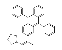 1-[2-(9,10-diphenylanthracen-2-yl)prop-1-enyl]pyrrolidine结构式
