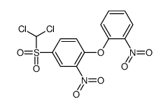 4-(dichloromethylsulfonyl)-2-nitro-1-(2-nitrophenoxy)benzene结构式