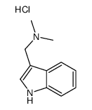 1-(1H-indol-3-yl)-N,N-dimethylmethanamine,hydrochloride结构式